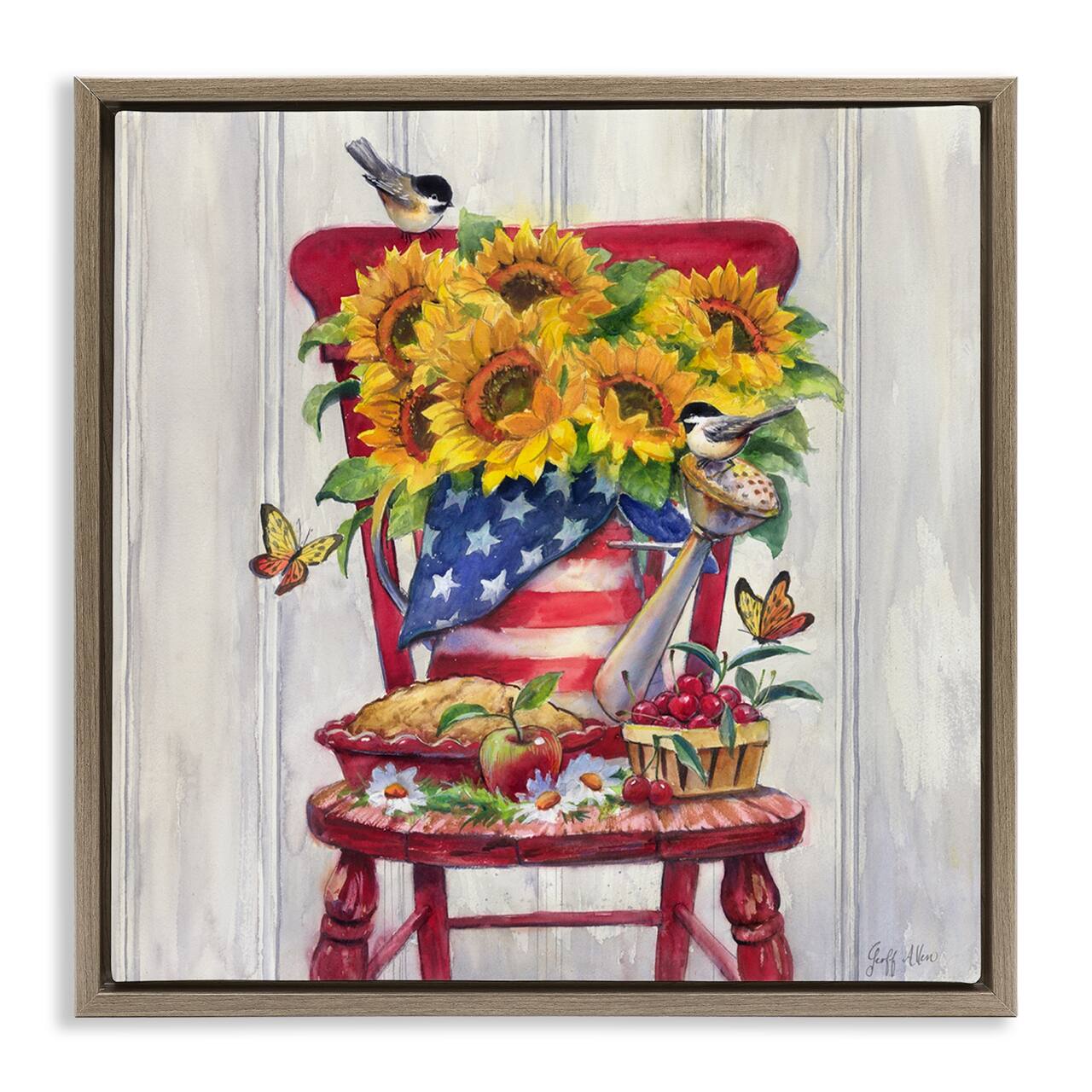Stupell Industries Patriot Porch Still Life Floater Framed Art